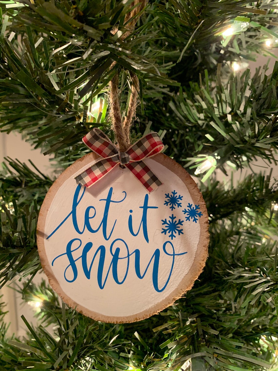 Round Wooden Christmas Ornaments Etsy