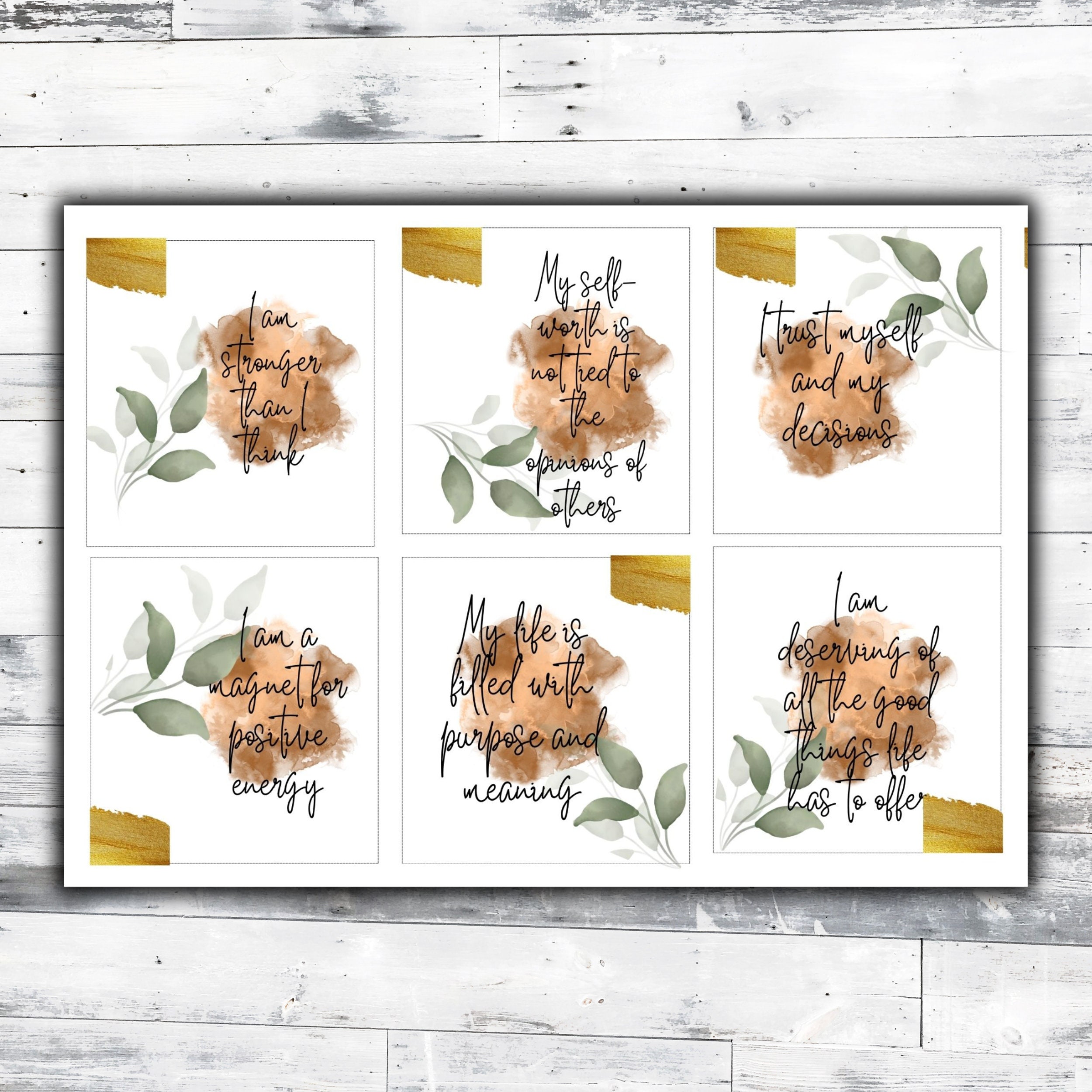 Vison Board Printables, Self Love Cards, Cards for Law of Attraction ...