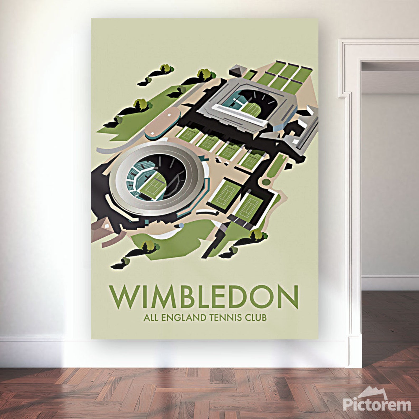 Wimbledon vintage poster Wimbledon tennis print Wimbledon Etsy