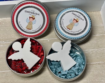 Guardian angel in a tin - angel to go - souvenir - little thing - lucky charm - guardian angel - gift - santa gift