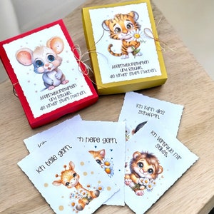 Mutmach -Karten  - Affirmationskarten für Kinder – Ermutigung - positive Glaubenssätze - Mutmachkarten - Motivationskarten- Set