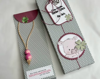 Good luck to go - souvenir - little thing - lucky charm - talisman - pocket tree - Mother's Day gift - lucky pig - good luck