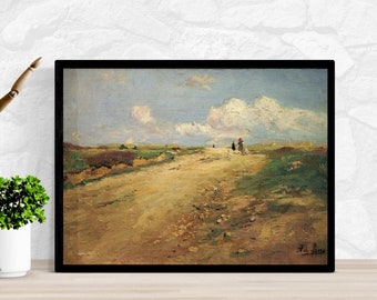 vintage landscape #3 Vintage art prints, Neutral gallery wall, Farmhouse decor, Vintage European Art, Country landscape,