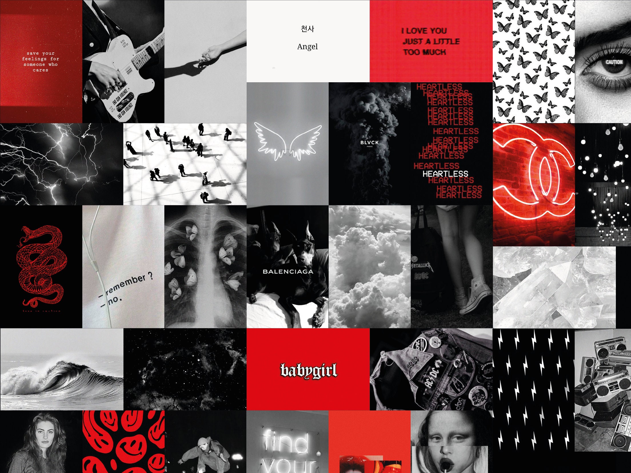 72 pcs Grunge Wall Collage Kit DIGITAL DOWNLOADS | Etsy