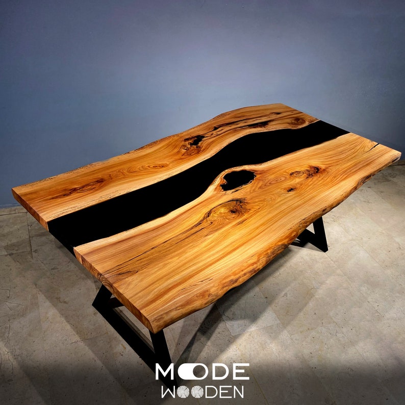 EPOXY TABLE | Epoxy Table | Epoxy Wood Resin Transparent Table | Epoxy Acacia Dining Table | Epoxy Dining Table | Live Edge Table