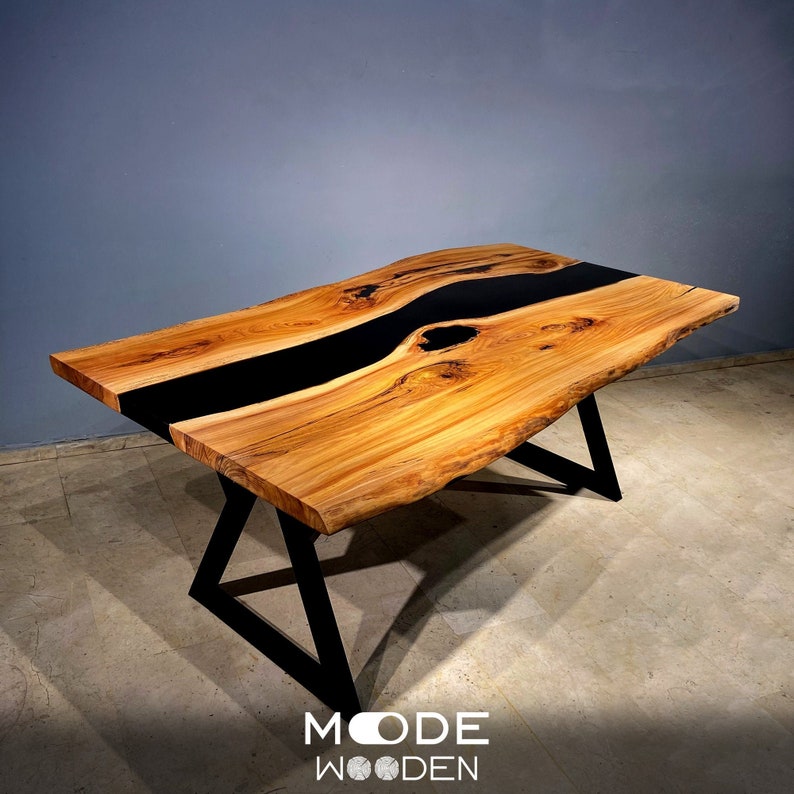 EPOXY TABLE | Epoxy Table | Epoxy Wood Resin Transparent Table | Epoxy Acacia Dining Table | Epoxy Dining Table | Live Edge Table