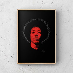 Jimi Hendrix - Portrait Art Print