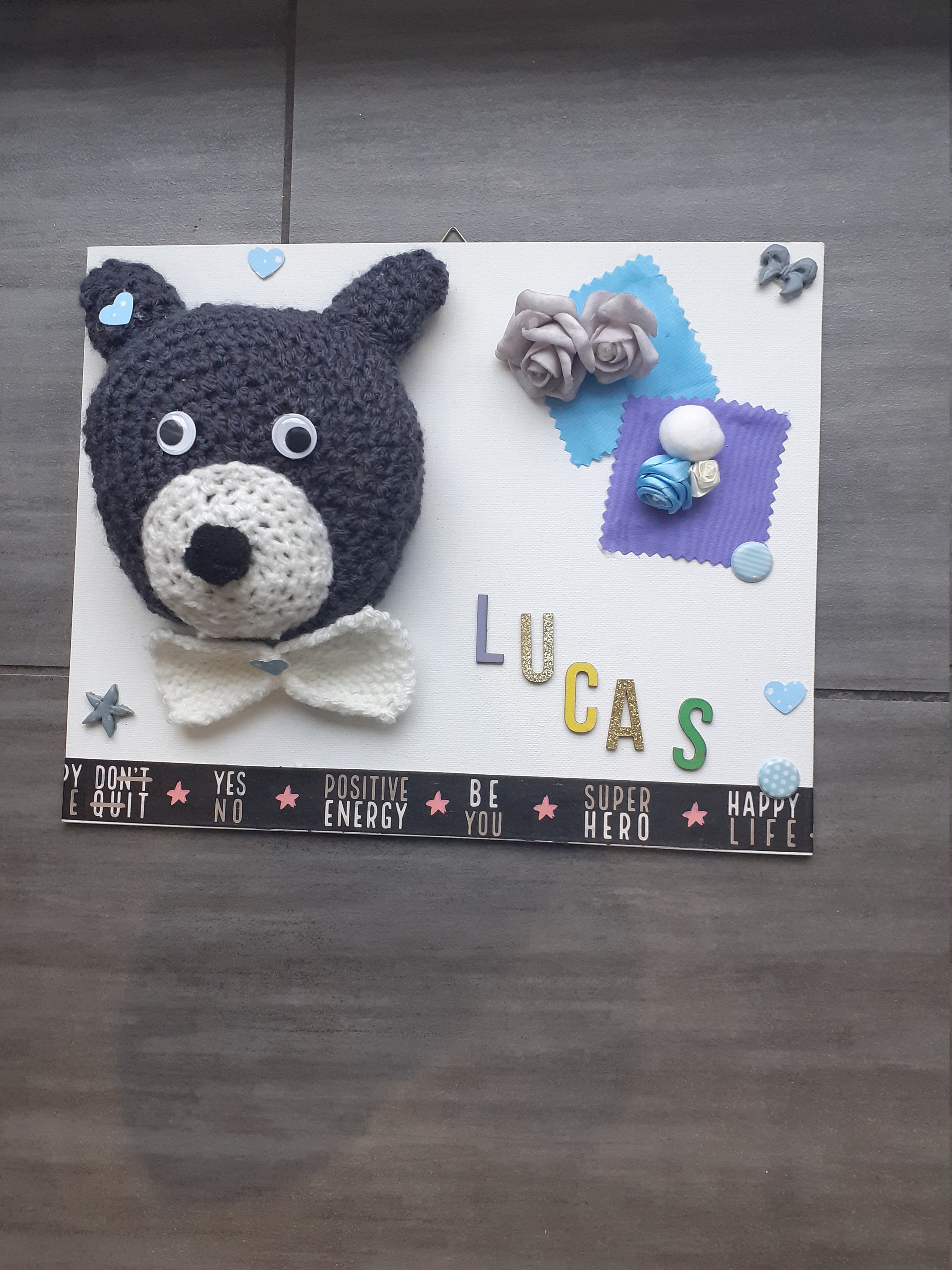 Cadre Déco Ourson avec Prénom