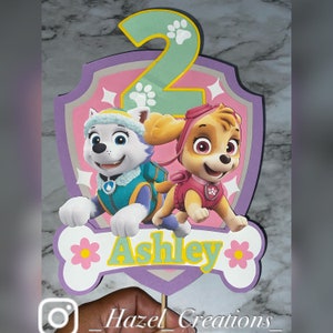 Paw Patrol Inspired Cake Topper