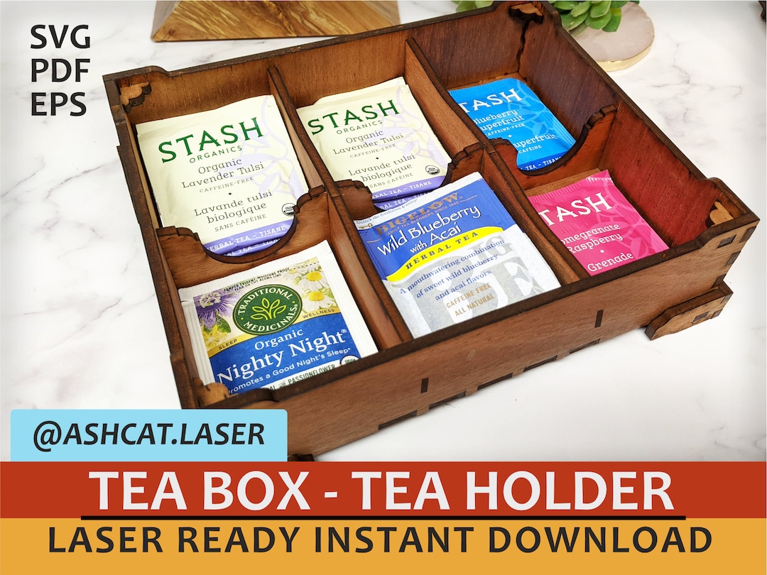 Tea Box Holder DIGITAL Files Store or Display Your Tea in Style. Comes