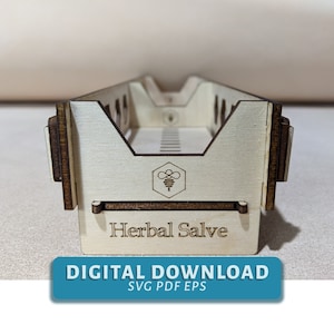 2oz tin display - Two ounce tin display - 3.3&quot;W x 3.125&quot;H x 12&quot;D - Retail display - DIGITAL DOWNLOAD pdf eps svg glowforge laser cnc