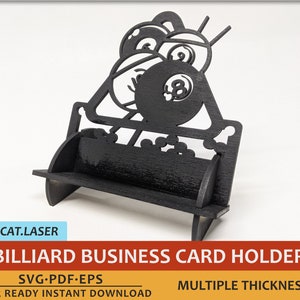 Biljardbord visitkortshållare: Laserskuren fil (SVG, PDF, EPS)