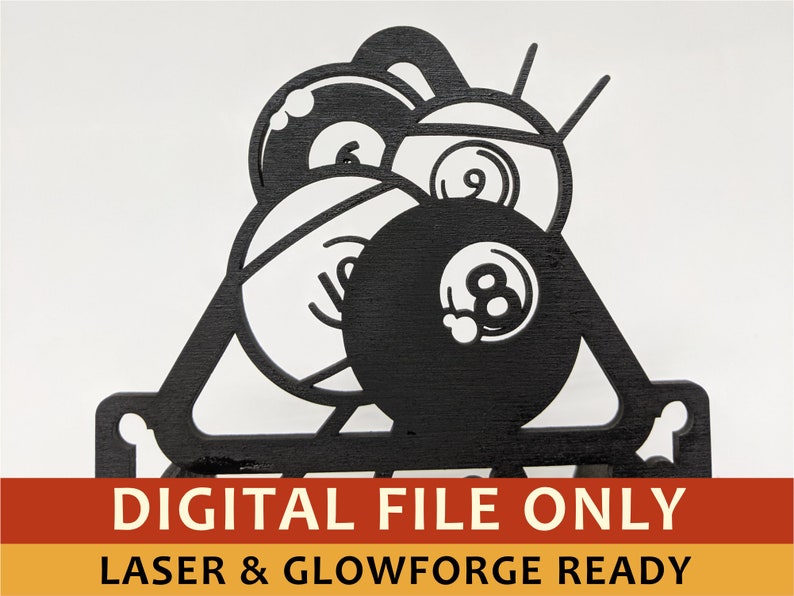 Billiards Pool Table Business Card Holder Laser Business Card Holder for SVG, PDF and