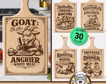 Funny Cutting Board Engraving 30 SVG Bundle | Sarcastic Kitchen Quotes Laser Files  Charcuterie Board SVG PNG Pdf | Commercial Use under 200