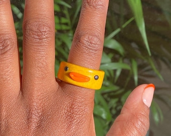 bague canard scintillante