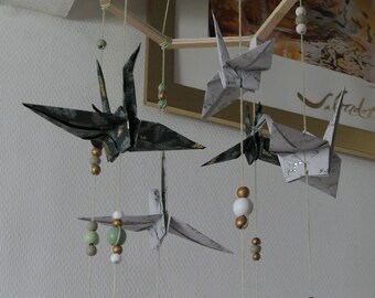 Decoration Interieure Origami Mobile Bebe By Madamereveart On Etsy