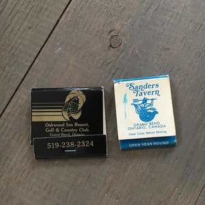 Vintage matchbooks