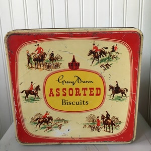 Vintage graue Dunn Keksdose