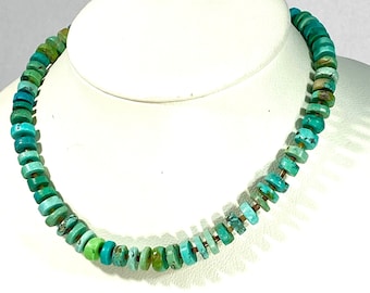 Turquoise /shell heishi 20” Necklace by Kimpton Gallery