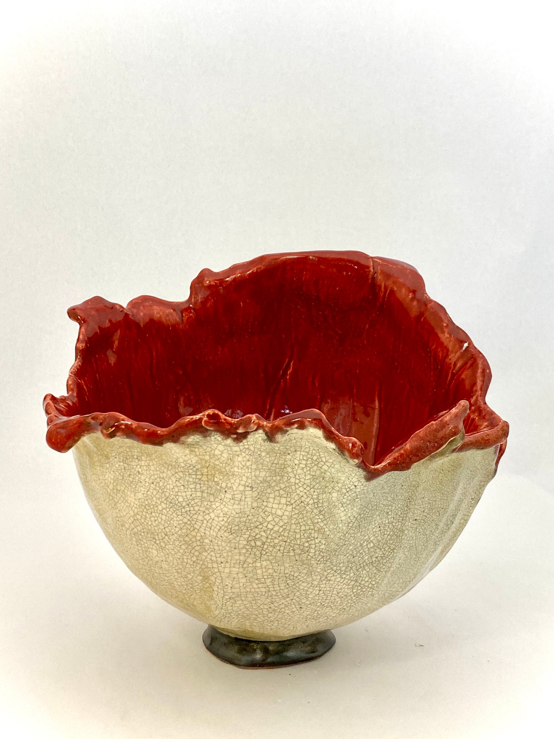Sculptural Ceramic Bowl Hand Raised by Joe Kimpton Etsy