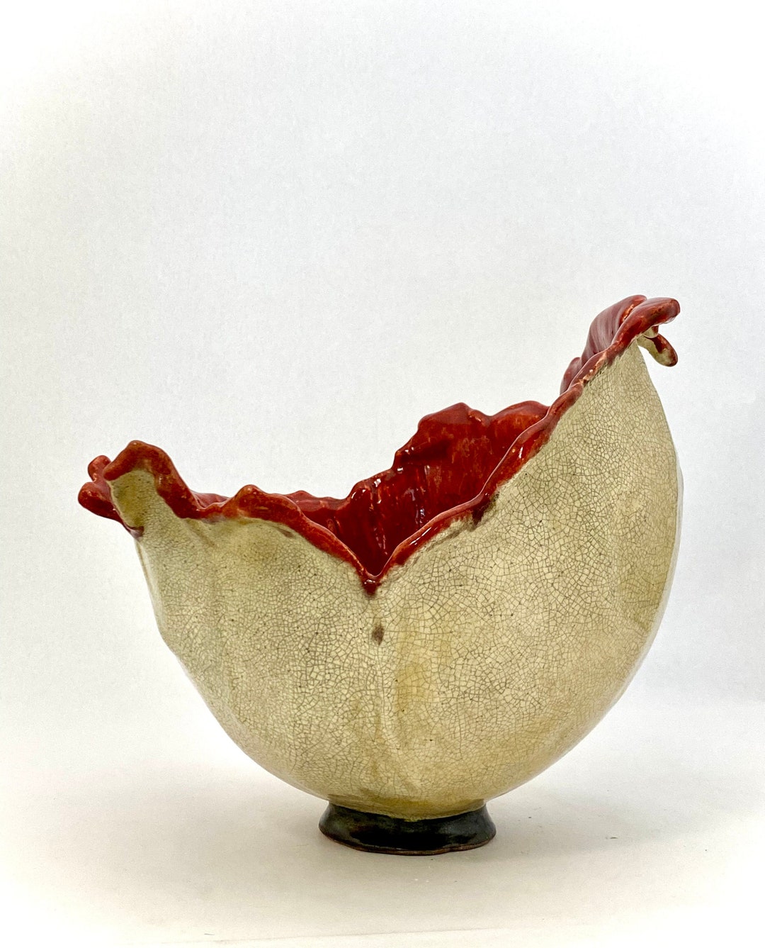 Sculptural Ceramic Bowl, Hand Raised by Joe Kimpton , Tucson,az Etsy