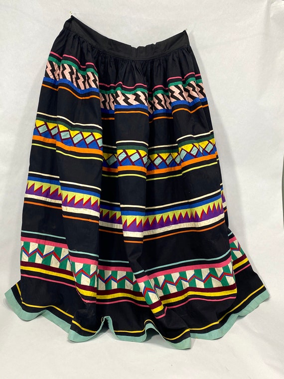 Seminole c1965, Black Dress with Beautiful Reverse
