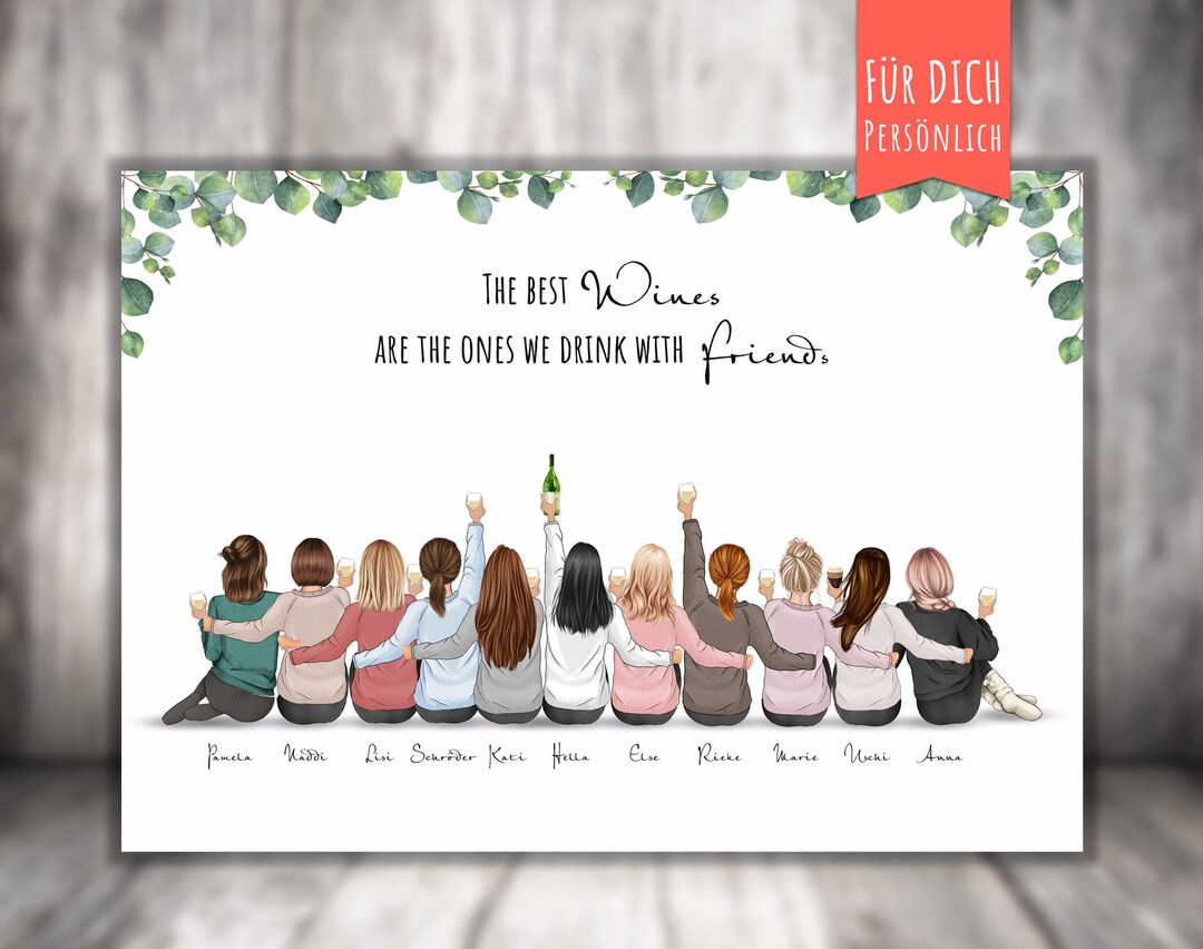 Poster “BFF 11 Best Friends” Personalized, Personalized Gift ...