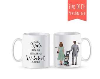 personalisierte Tasse Dienst, Pionierschule - Pärchen im Dienst - Text variabel, Pionierdienstschule, jw Geschenk, Trolley-Dienst Paar