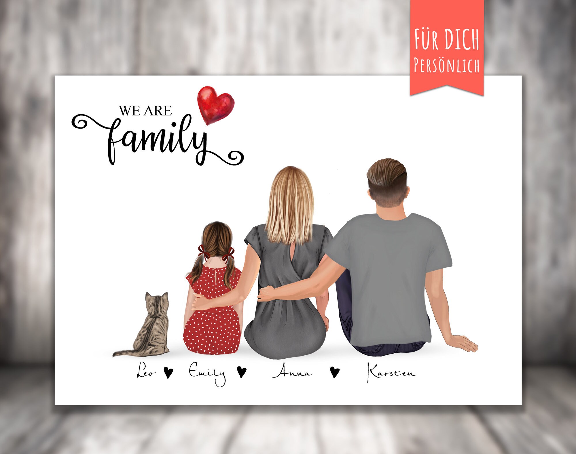 Personalized poster for family family picture gift family mom | Etsy