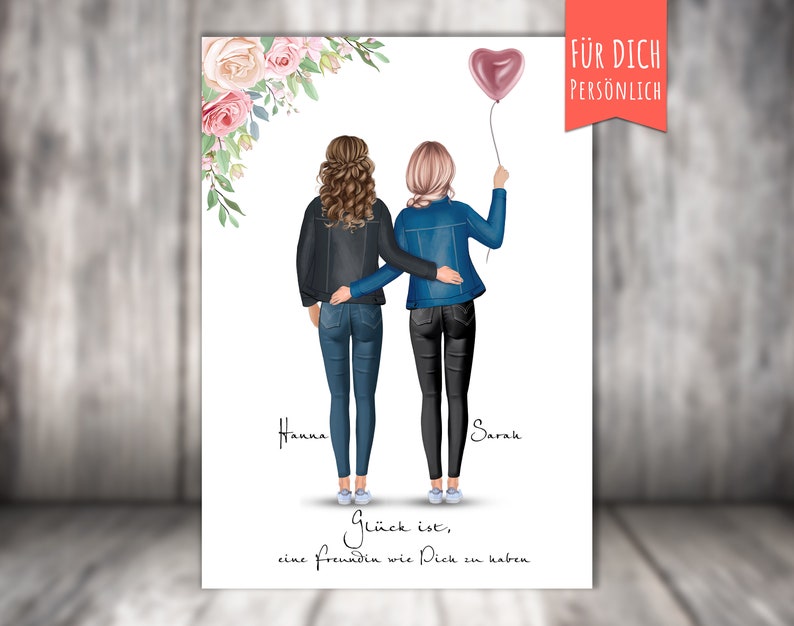 Poster best Friend Personalized Best Friend Gift Etsy