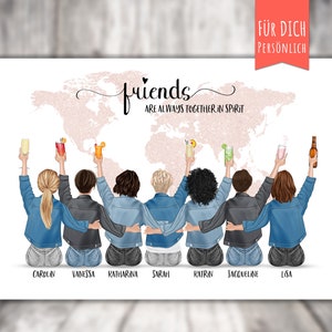 Poster “BFF 7 Best Friends” personalized, personalized gift, girlfriend, best friends, personalized gift best friends