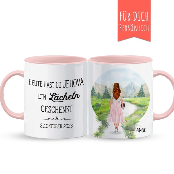 personalisierte Tasse Dienst, Pionierschule - the best life ever - , Pionierdienstschule, jw Geschenk, Trolley-Dienst, bester Lebensweg