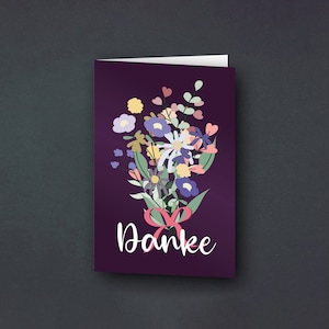 Grußkarte | Blumenstrauß | Danke
