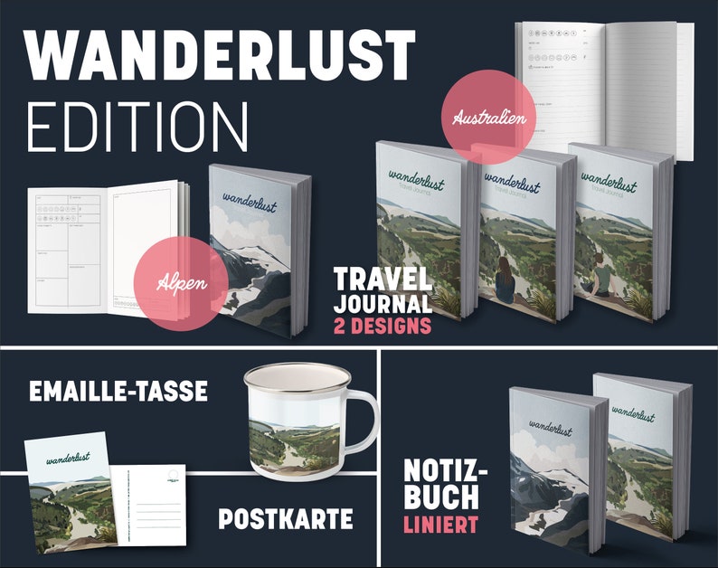 Reisetagebuch Wanderlust A5 100 Seiten Zum Eintragen Bild 10