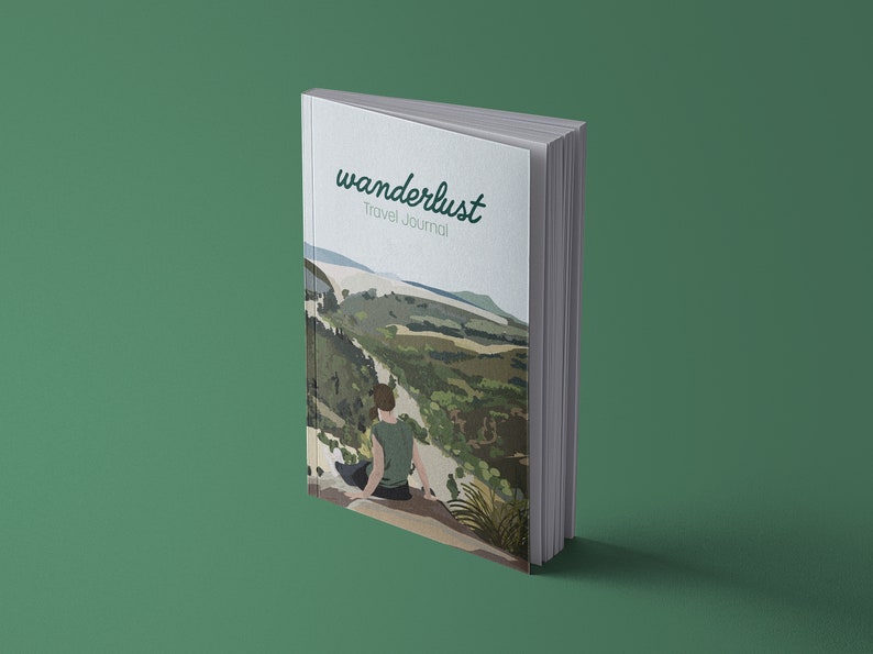 Reisetagebuch Wanderlust A5 100 Seiten Zum Eintragen Grün