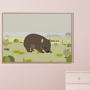 Wombat-illustratie DOWNLOAD-poster A3 afbeelding 1