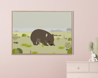 Wombat illustration | DOWNLOAD Poster | A3