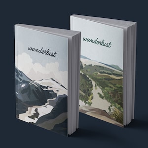 Notebook Wanderlust | Australia or Alps | Illustration | 13 x 20 cm