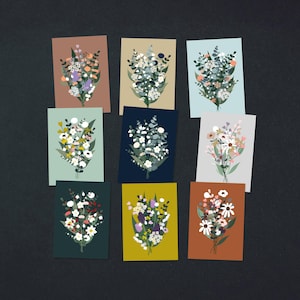 Postkarte Blumenstrauß | Eukalyptus // Creme-Beige // Koralle-Blau // Winter Mint & Blumen // Herbst // Frühling // Rosagrau  | A6