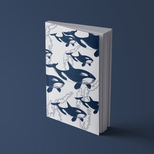 Notebook Vintage Orca Whales | 13x20cm