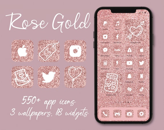 Rose gold messenger logo sales