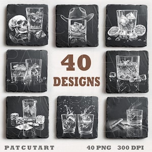 Whisky slate engraving files, Whiskey png laser engrave, Whisky glowforge, Whisky Slate Coasters PNG, Laser Burn File, Illusion Laser PNG