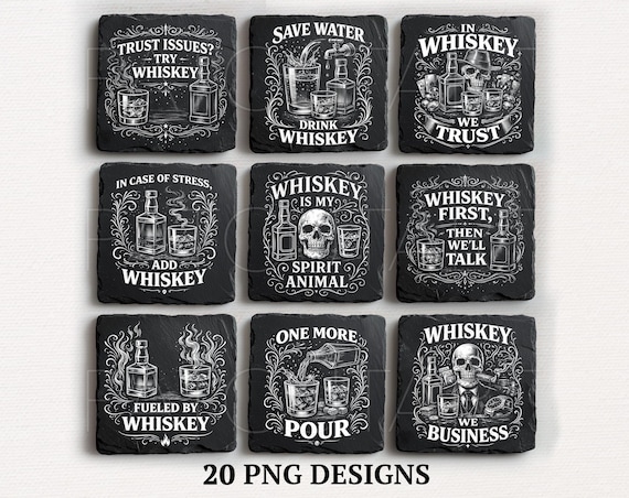 Whisky slate engraving files, Whisky glowforge,  Whiskey png laser engrave, Whisky Slate Coasters PNG, Laser Burn File, Illusion Laser PNG