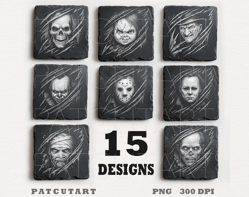 Halloween Slate Engraving Files, Halloween Glowforge, Halloween Png ...