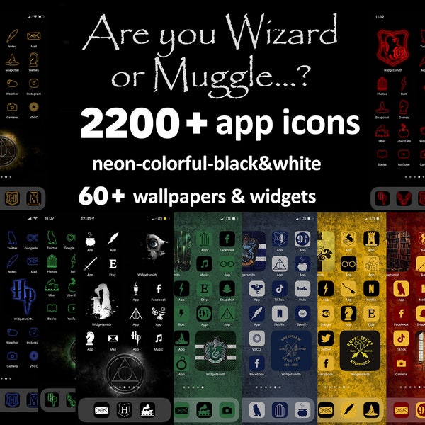 Magic app icons bundle, Wizard App Icons, Witch App Icons, Halloween App Icons, iPhone app icons, Aesthetic iPhone Homescreen, iOS14 icons