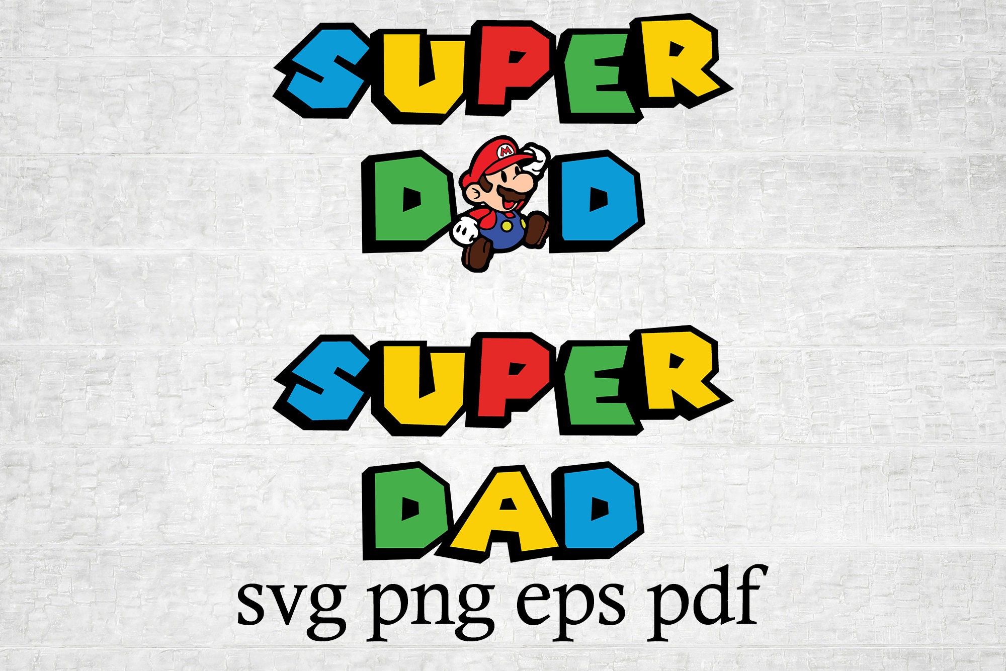 Download Super mario papá svg padres día svg super papá super mario ...