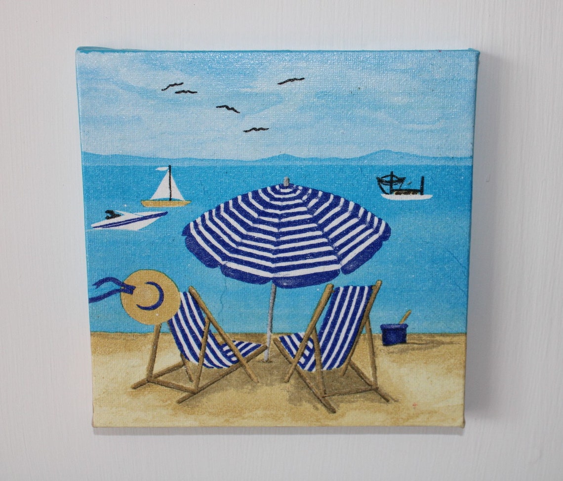 Seaside Beach Wall Art Mini Canvas Print South African Art Etsy