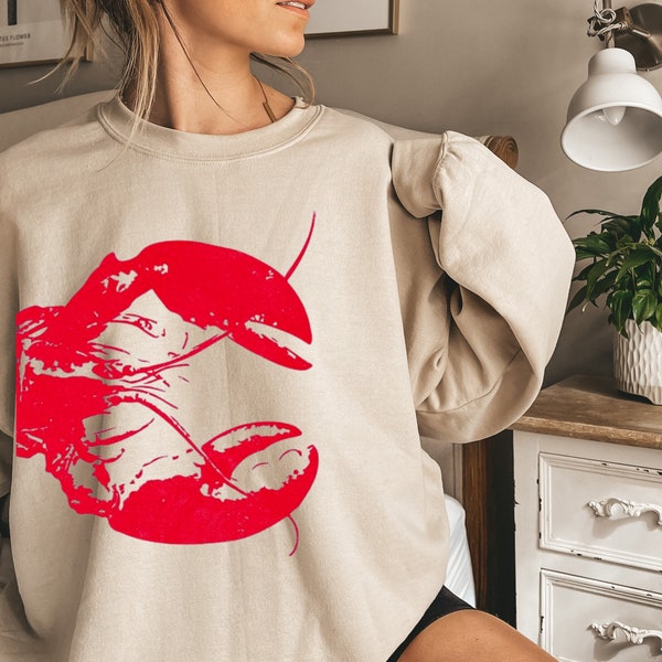Lobster-Sweatshirt, Maine Sweatshirt, Lobster Lover, Lobster Gift, Unsex Sweatshirt, Gift for Women, Gift for Men