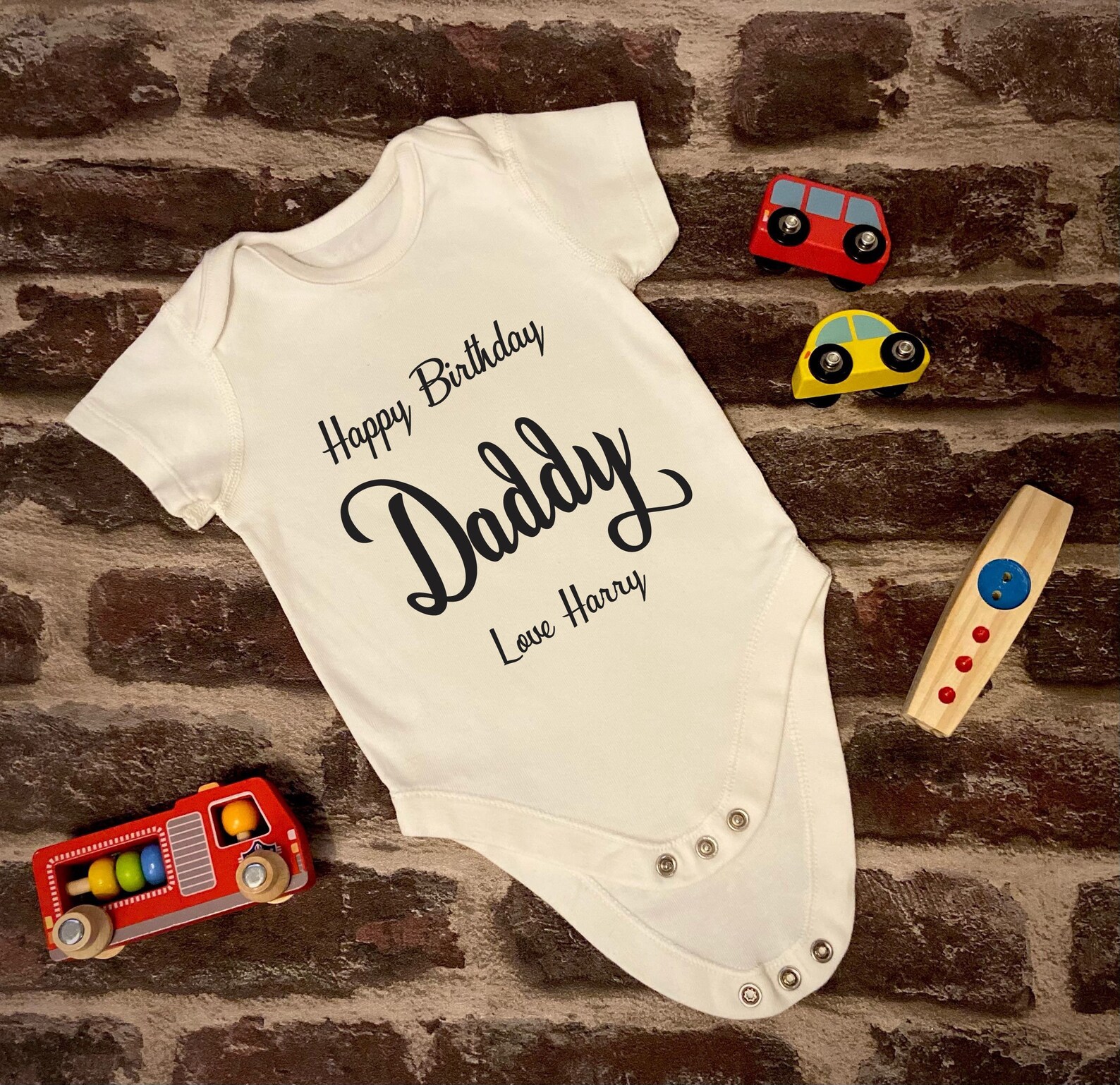 Personalised happy birthday Daddy vest daddy vest Etsy