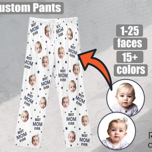 Benutzerdefinierte Pyjama-Hose, bester Vater aller Zeiten, Geschenk für Vater / Mutter, benutzerdefinierte Pyjama-Hose, beste Mutter aller Zeiten, Geburtstagsgeschenk, glücklicher Muttertag, Hunde- / Kindergesicht